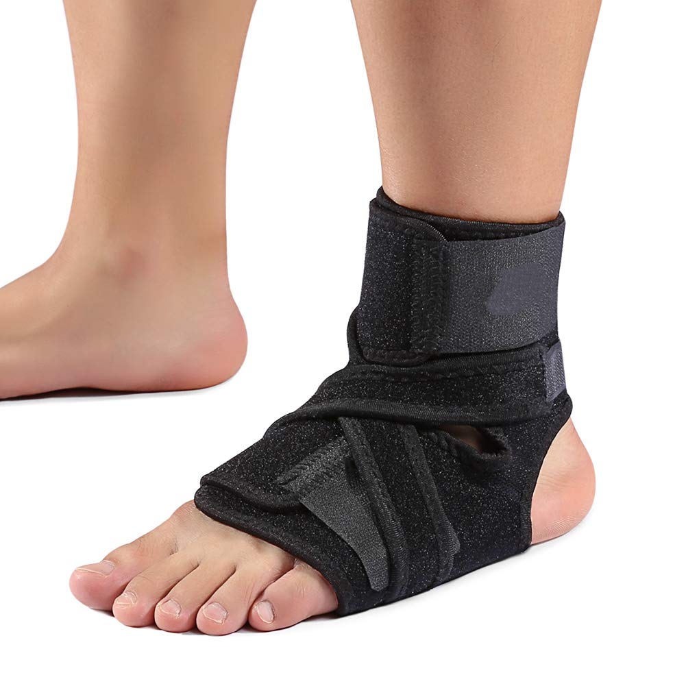 [Australia] - GOTOTOP Ankle Brace,Daytime Splint with Heel Strap That Fits in Shoe for Peroneal Tendonitis Support, Foot Arch Pain Relief, PTTD, Achilles Tendonitis and Sprains,Black 