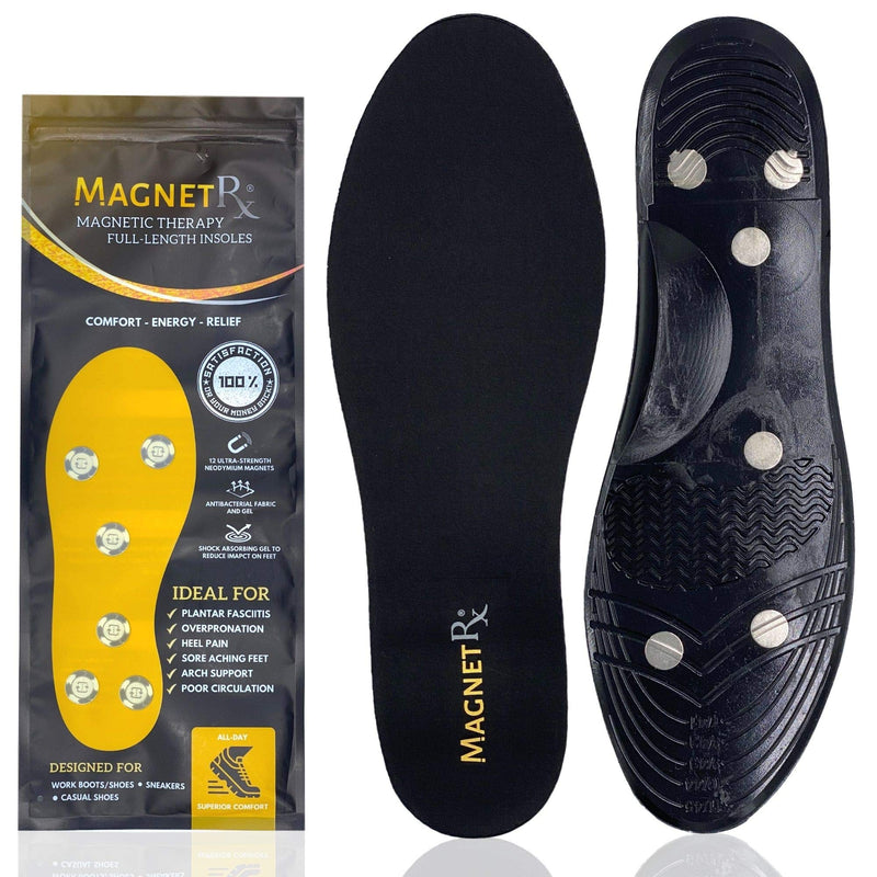 [Australia] - MagnetRX® Magnetic Therapy Shoe Insoles - Gel Comfort Magnetic Shoe Inserts with Magnets - Foot Orthotics Magnetic Insoles for Plantar Fasciitis & Pain Relief (Men’s: US 7-12 / EU 41-46) Men’s: US 7-12 / EU 41-46 