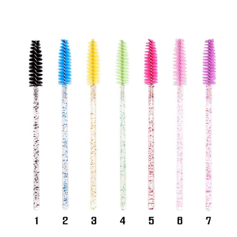 [Australia] - lnndong-7 colors, 350 cute crystal flash handle eyelash brush, mascara brushes disposable, suitable for beauty center or personal use, bobbin eyelash stick, eyelash bobbin brush. 