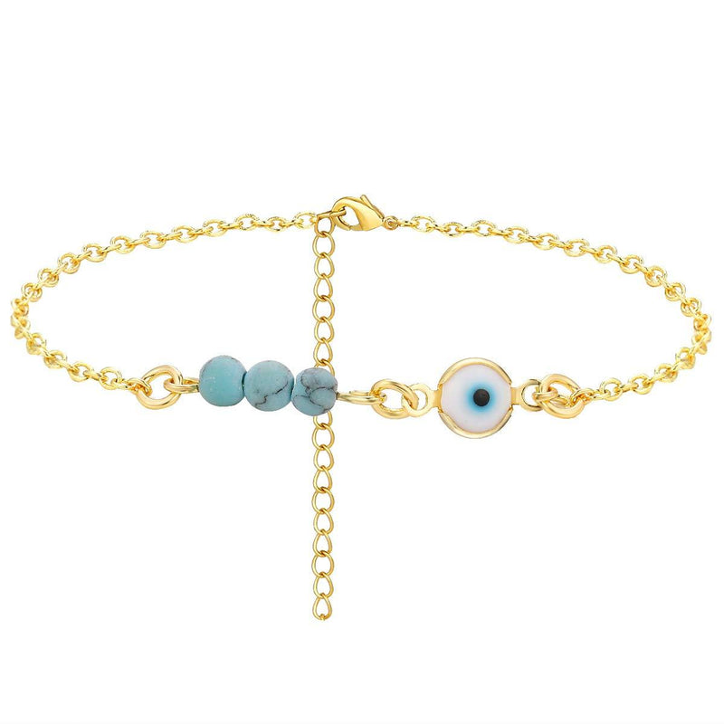 [Australia] - choice of all Dainty Evil Eye Bracelets for Women,14K Gold Evil Eye Chain Bracelet for Girls Bead 