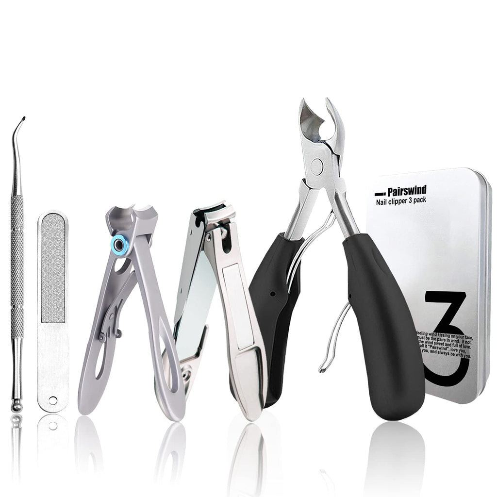 [Australia] - Thick Toenail Clippers, Mens Nail Clippers for Large Big Thick Nail and Toenail Senior Nail Clippers with Easy Grip Rubber Handle for Podiatrist/Ingrown/Seniors/Professional 