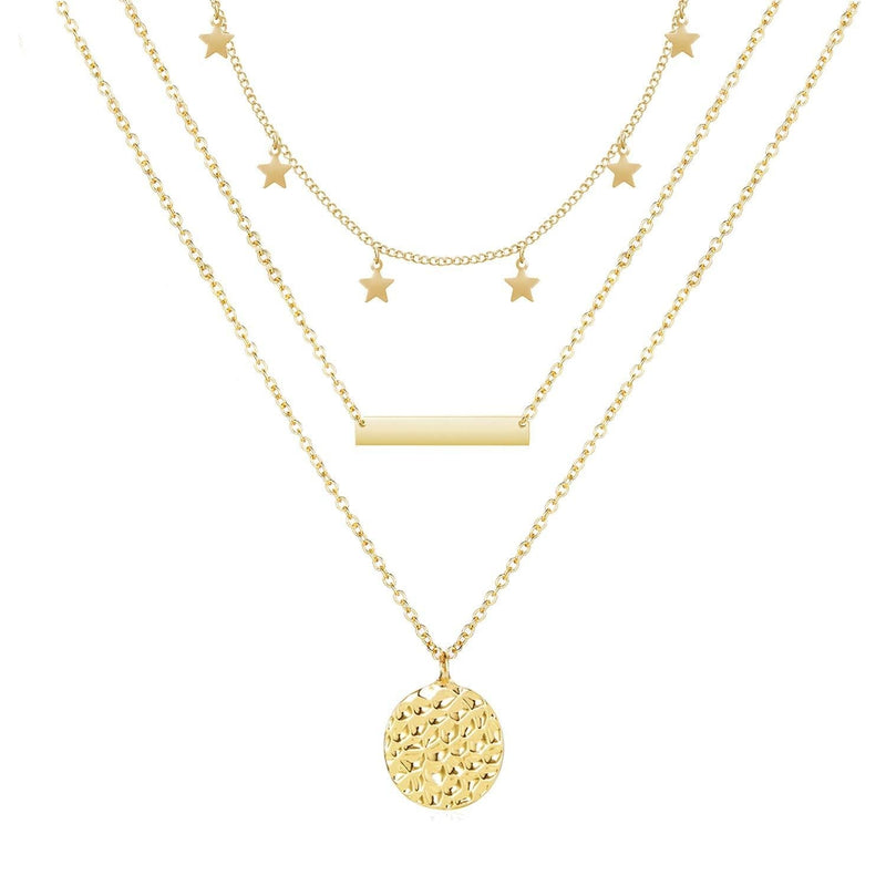 [Australia] - Layering Necklaces Set With Gold Bar Necklace Dainty Layered Necklace Set of 3 