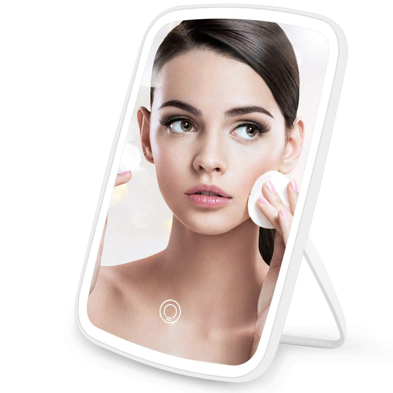 [Australia] - Umirokin Makeup Vanity Mirror with Lights,Tricolor LED Rechargeable Lighted Makeup Mirror Battery Operated with 2400mAh,Light Up Mirror for Makeup 