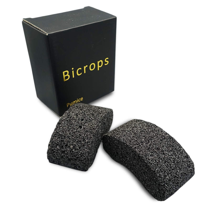 [Australia] - Bicrops Natural Lava Pumice Stone, Pedicure Tool, Hard Callus Dead Skin Remover, Foot File For Exfoliation & Fine Foot Scrubber for Smoothing & Softening Skin. (2 Pieces) 2 Pieces 