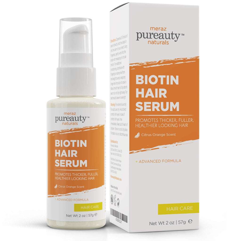 [Australia] - Biotin Hair Growth Serum Advanced Topical Formula To Help Grow Healthy, Strong Hair Suitable for Men and Women of All Hair Types Hair Loss Support By Pureauty Naturals (Biotin Orange) 