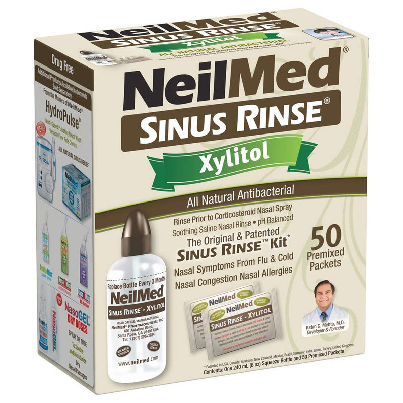 [Australia] - NeilMed Sinus Rinse Kit with Xylitol, 50 Count (Pack of 1) 