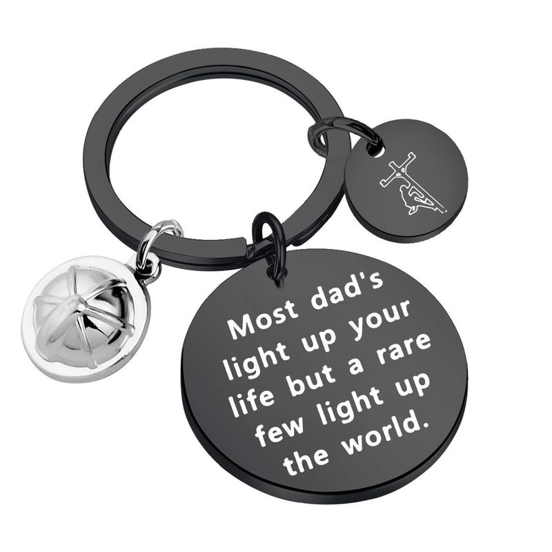 [Australia] - CHOORO Electrician Gift Lineman Gift Lineman Dad Gift Father's day Gift Most Dad’s Light Up Your Life But A Rare Few Light Up The World Keychain Lineman Light Up black 