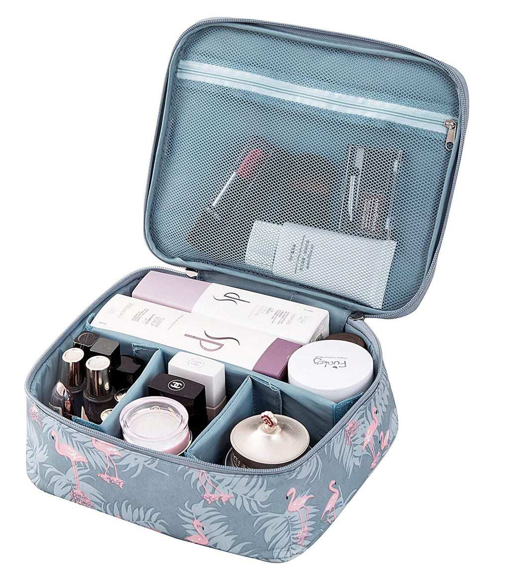 [Australia] - Travel Makeup Bag Large Cosmetic Bag Makeup Case Organizer for Women and Girls (B Gray) B Gray 