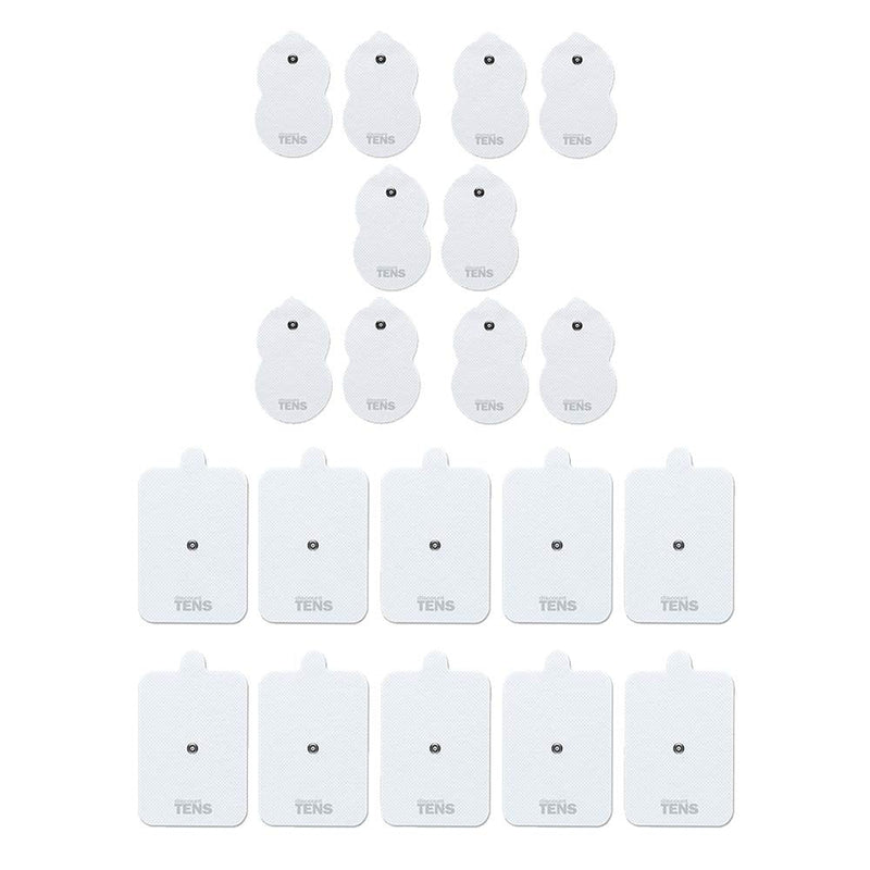 [Australia] - Omron Compatible TENS Electrodes, 20 (10 Pair) Premium Omron Compatible Replacement Pads for TENS Units. 2 Sizes Included. 