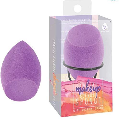 [Australia] - Pursonic | Facial Makeup Blender Sponge with Stainless Steel Display Stand - Perfect Latex-Free Beauty Blending Sponge For Powder, Cream or Liquid Application 