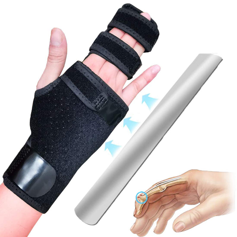 [Australia] - Footsihome Trigger Finger Splint (Left) for Two or Three Finger Support, Finger Brace Wist Immobilizer for Broken Joints, Sprains, Contractures, Arthritis, Tendonitis and Pain Relief Hand Left 