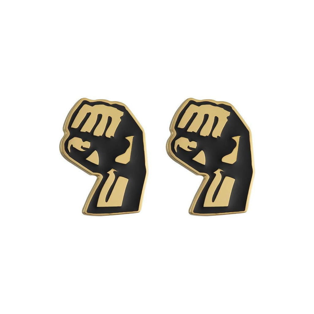 [Australia] - Black Lives Matter Pins-Black Raised Fist Lapel Pin BLM Pin (2pcs/3pcs) for Shirts Clothes Backpacks Hat 2pcs (style3) 