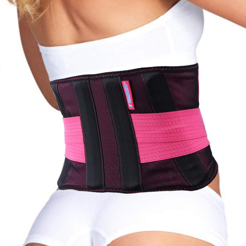 [Australia] - 2.0 Version Lower Back Brace for Pain Relief, Back Brace for Lifting at Work, Back Brace for Herniated Disc and Sciatica, Back Support Belt for Women S/M Fits 26"-32"Belly Waist Red…… Small/Medium (Pack of 1) 