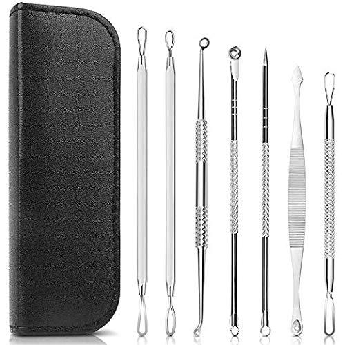 [Australia] - Pimple Popper Tool,7Pcs Blackhead Remover Tool Kit Facial Extractor for Zit Popper Whitehead Acne Blemish Comedone Removing For Nose Face Skin (1PACK) 1PACK 