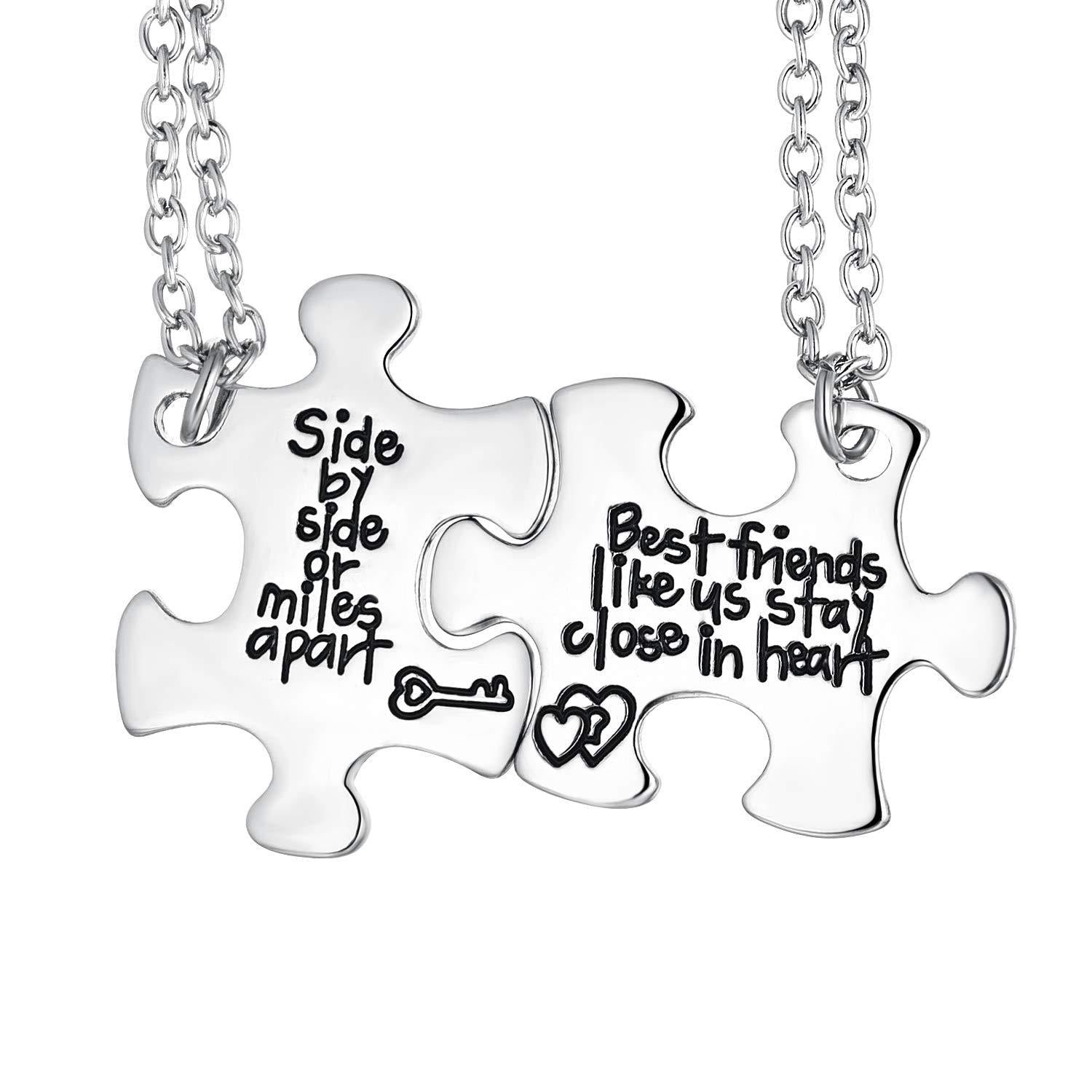 Fashion 4x Bff Friendship Jewelry For Girls Heart Shape Puzzle