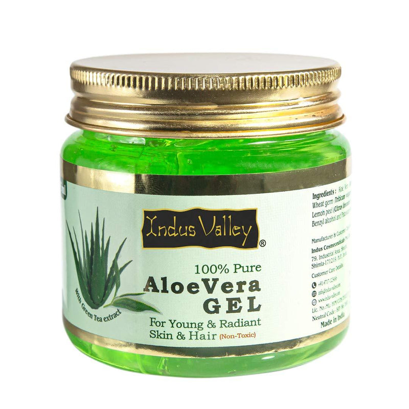 [Australia] - Indus Valley Aloe Vera Gel For Skin & Hair | Aloe Vera Gel Moisturizes Skin | Soothes irritated Skin Caused by Sunburn | Nourishes Hair 175 ml 5.92 Fl Oz (Pack of 1) 