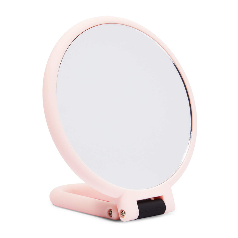 [Australia] - Pink Handheld Magnifying Mirror for Makeup, 1/10x Magnification (5.5 in) 