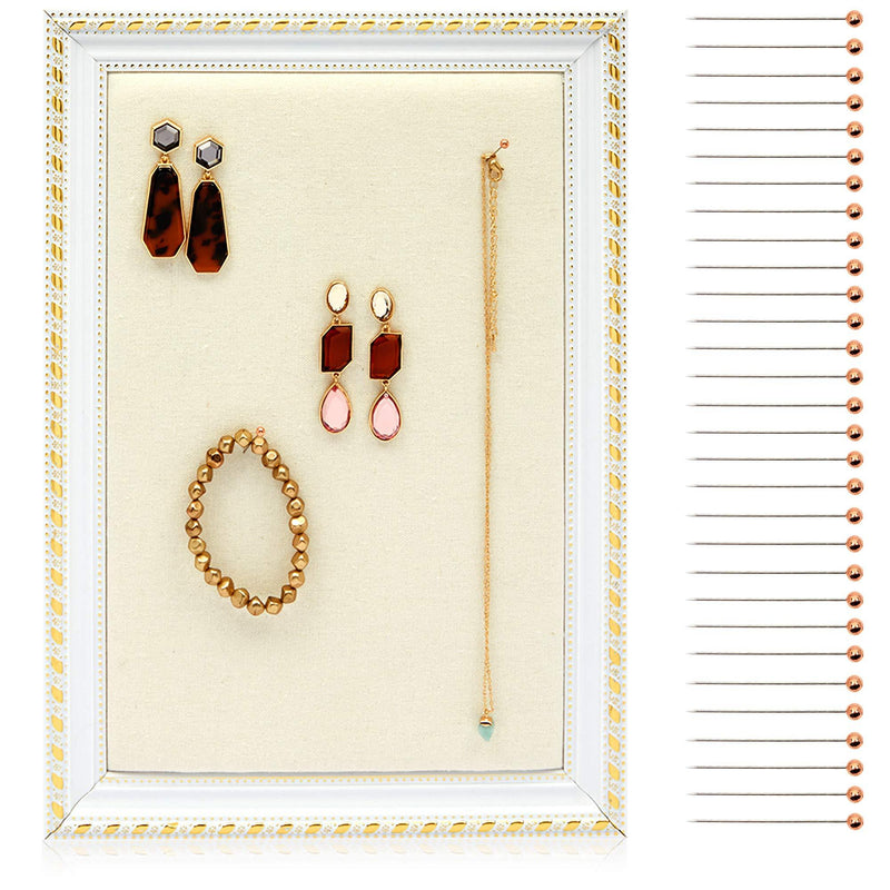 [Australia] - Hanging Jewelry Display Board with 40 Pins (9.8 x 13.75 x 0.75 In) 