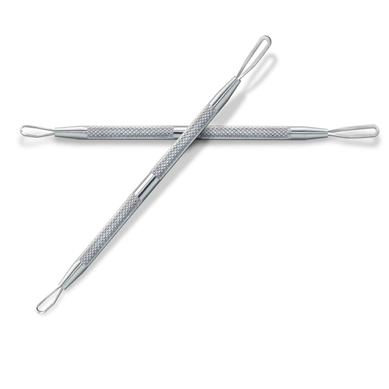 [Australia] - Professional Blackhead Remover Blemish Extractor Tool - Pimple Comedone Removal 2-In-1 Stainless Steel Pimple Popper(2pcs) 