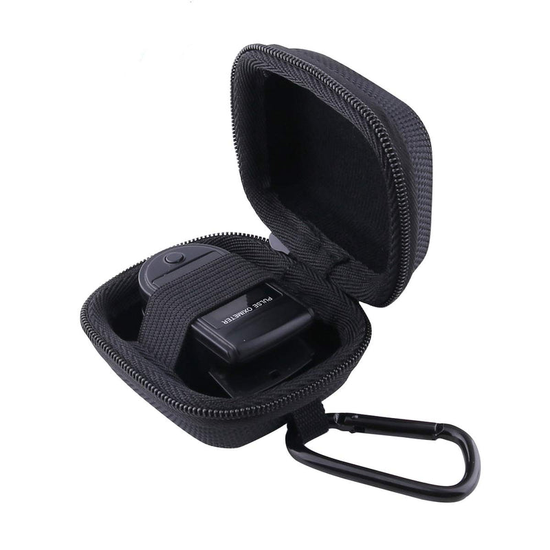 [Australia] - WERJIA Hard Storage Case for Fingertip Pulse Oximeter Blood Oxygen Fingertip Oximeter Case (Black) Black 