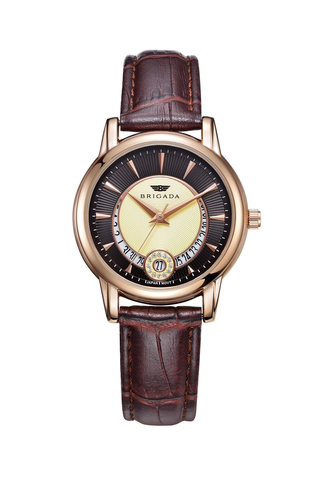 [Australia] - BRIGADA Women's Watches Elegant Watches for Women Waterproof Leather Strap Quartz Ladies Watches 