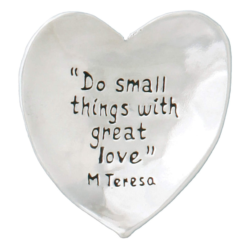 [Australia] - Basic Spirit "Do Small Things Pewter Trinket Dish Ring Bowl Mother Teresa Gift Box 