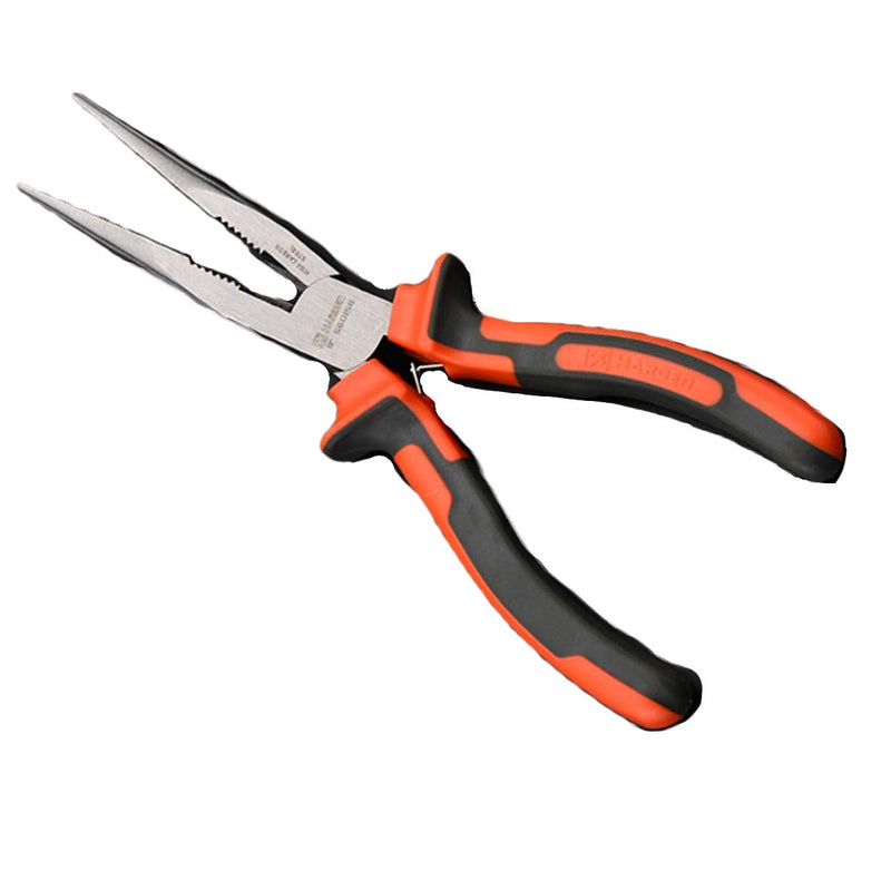 [Australia] - Edward Tools Pro-Grip Needle Nose Pliers 6” - Hard Carbon Steel Jaws - Spring Loaded Design for Easier Use - Ergo Soft Handle with Safety Ridge - Long Reach for Home, Fishing, Jewelry, Crafts (1) 1 