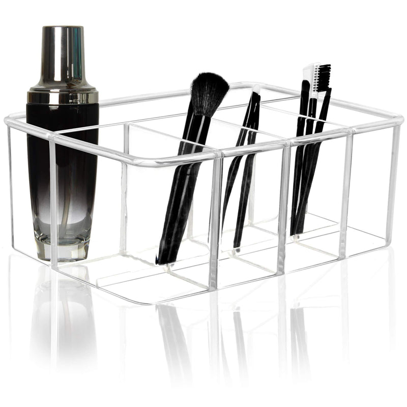 [Australia] - Youngever Large Clear Plastic Organizer, Makeup organizer, 5-Compartments 