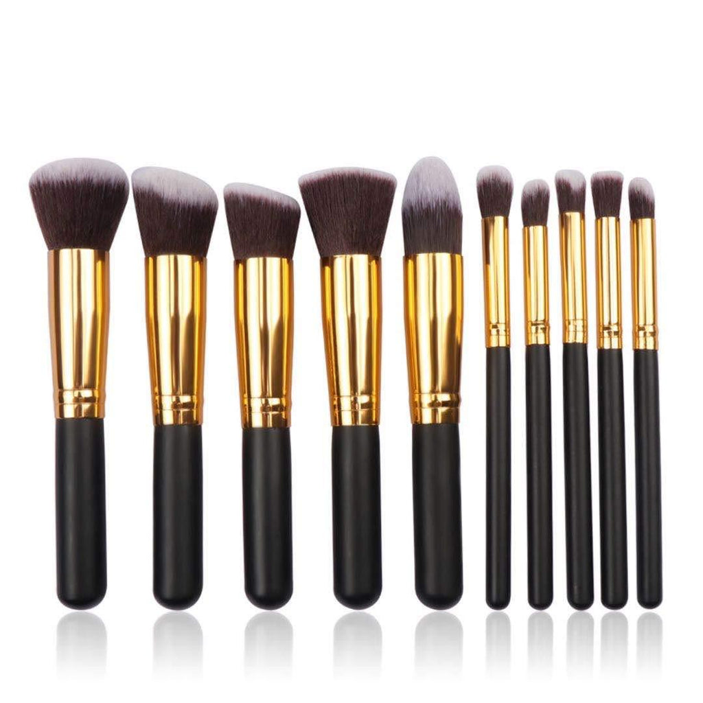 [Australia] - Blacross HAIR 10pieces of makeup brush set; advanced synthetic concealer foundation blush eye shadow makeup brush set 
