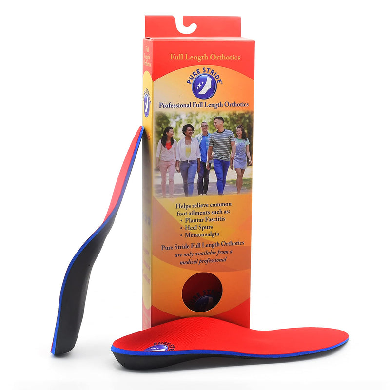 [Australia] - Pure Stride Professional Full Length Orthotics - Shoe Insert & Support for Metatarsals, High Arch, Flat Feet - Pain Relief for Plantar Fasciitis, Arch, Heel - 1 Pair, Men's 7-7.5 / Women's 9-9.5 Generation 2 