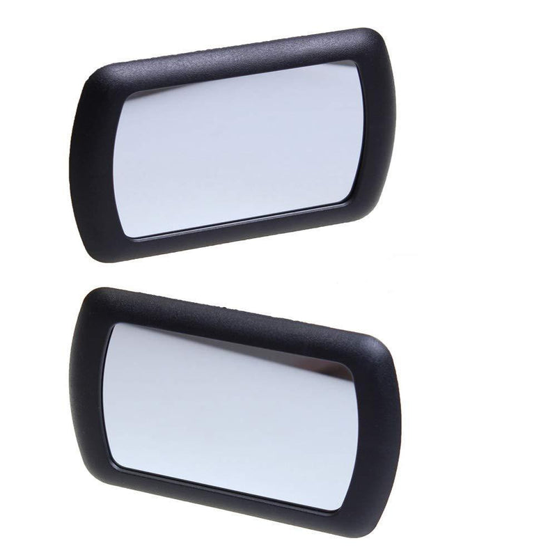[Australia] - 2 Pack Sun Visor Mirror Clip on, WenMei Car Visor Cosmetic Vanity Mirror Clip Car Makeup Sun-Shading Cosmetic Mirror Black Deluxe Visor Mirror Auto Supplies 16.9x11cm/6.65"x4.33" (Black) 2 