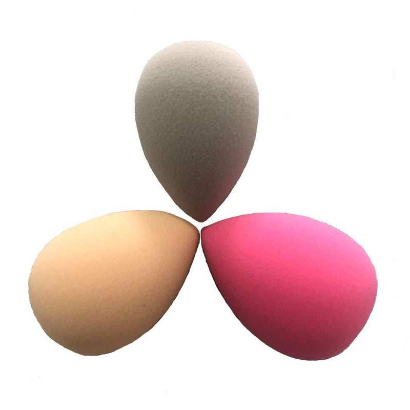 [Australia] - 3pcs HMY Beauty Sponges pink light brown and gery 