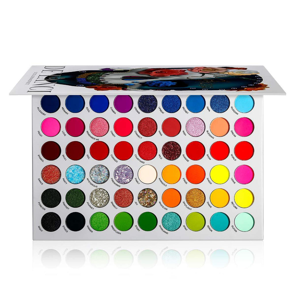 [Australia] - DE'LANCI Big Colorful Eyeshadow Palette Professional 54 Color Board Eye Shadow Bright Neon Glitter Matte Shimmer Makeup Pallet Highly Pigmented Powder Eye Shadow 