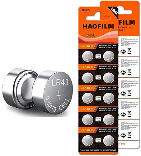 [Australia] - HAOFILM LR41 AG3 392 384 192 Advanced Alkaline Battery, 1.5V Round Coin Cell Battery (Pack of 10) 