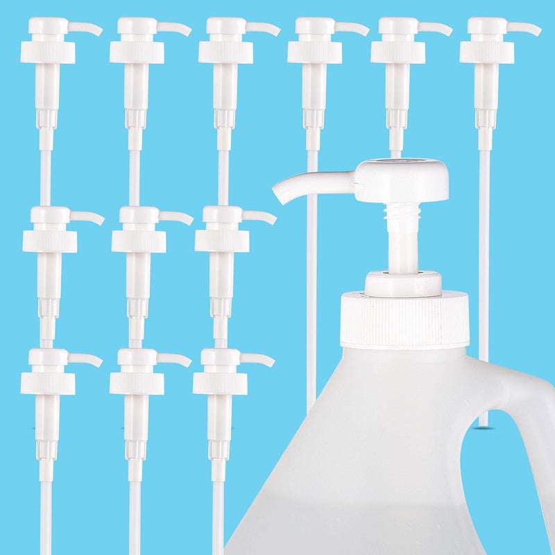 [Australia] - ZMCARE 12-Pack, 1 Gallon Jug Bottle Pump Dispenser 38-400 — Fits Most Hand Sanitizer, Shampoo, Conditioner, Gel Containers of 128 or 64 Fl Oz — Eco-Friendly, BPA-Free with 1-1/2 Inch-Wide Neck 