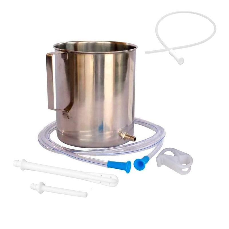 [Australia] - HealthAndYoga(TM) Stainless Steel Enema Kit with Complete Tubing Plus PVC Colon Tips - Set of 10 (12 FR) 