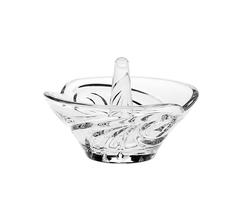 [Australia] - Barski Ring Holder - European Cut Crystal - with Swirl Design - 3.25" Diameter Made in Europe 