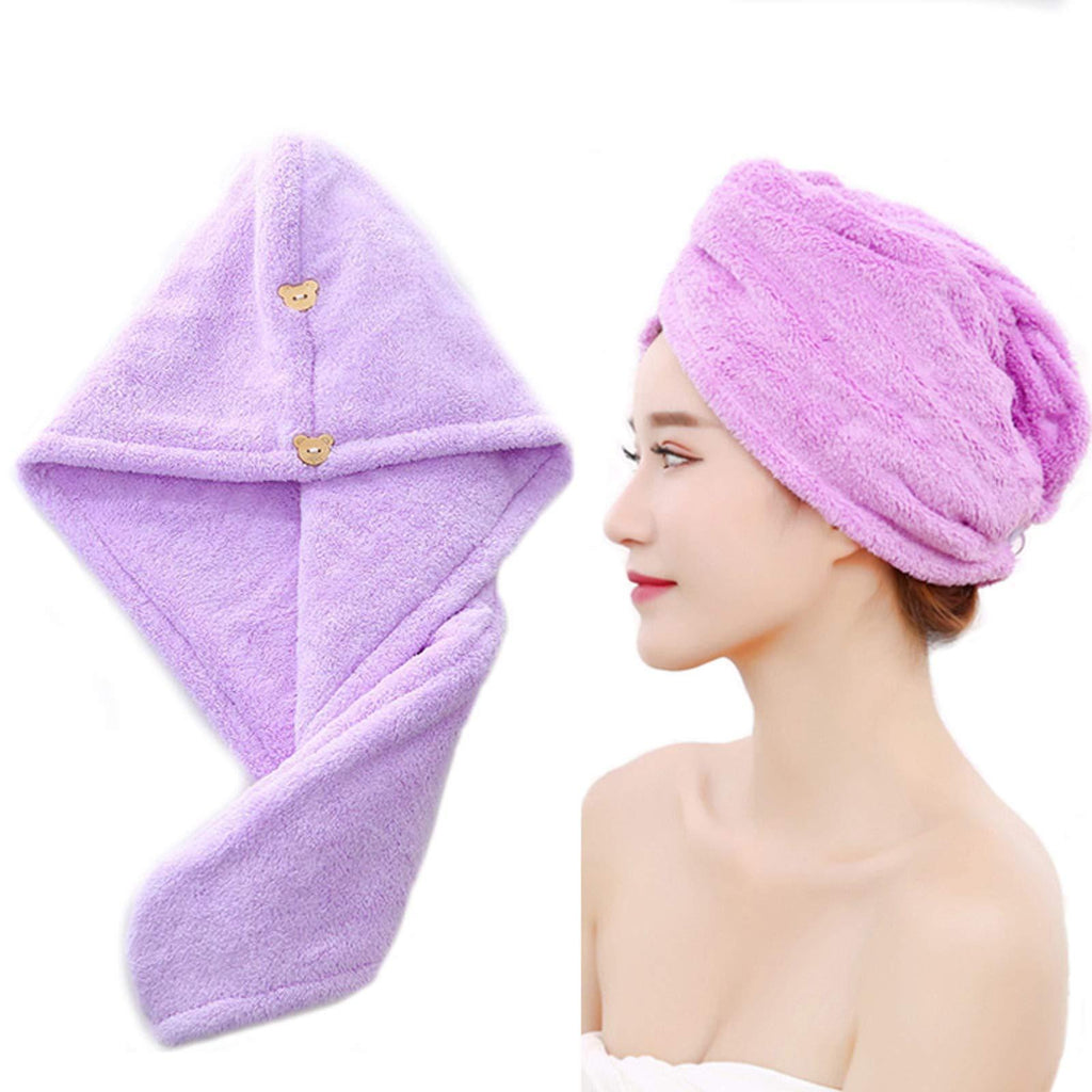 [Australia] - VIP-OOH Microfiber Hair Towel Wrap for Women, Hair Drying Towels, Super Absorbent Quick Dry Hair Turban, Double Thicken Ultra Absorbent Fast Dry Hair Hat, Fits All Long & Thick Hair 