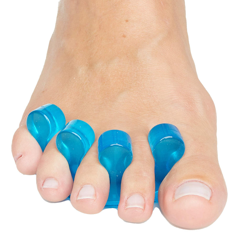 [Australia] - ZenToes Gel Toe Separators for Pedicure, Nail Polish, Toenail Trimming - Set of 2 Toe Spacers (Blue) Blue 
