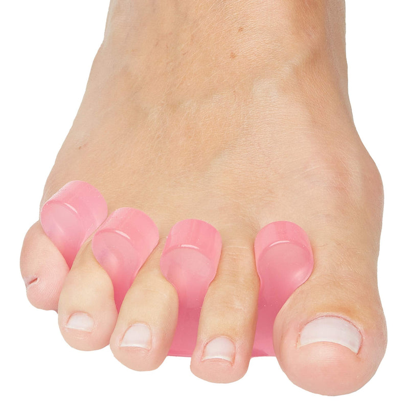 [Australia] - ZenToes Gel Toe Separators for Pedicure, Nail Polish, Toenail Trimming - Set of 2 Toe Spacers (Pink) Pink 