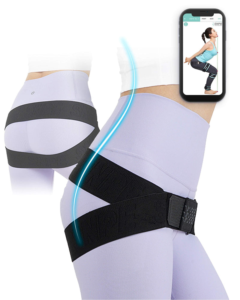 [Australia] - SNPE Two Way Pelvic Belts. Posture Corrector for Women and Men. Si Belt for Sciatica Pain Relief. (L) Large (Pack of 1) 