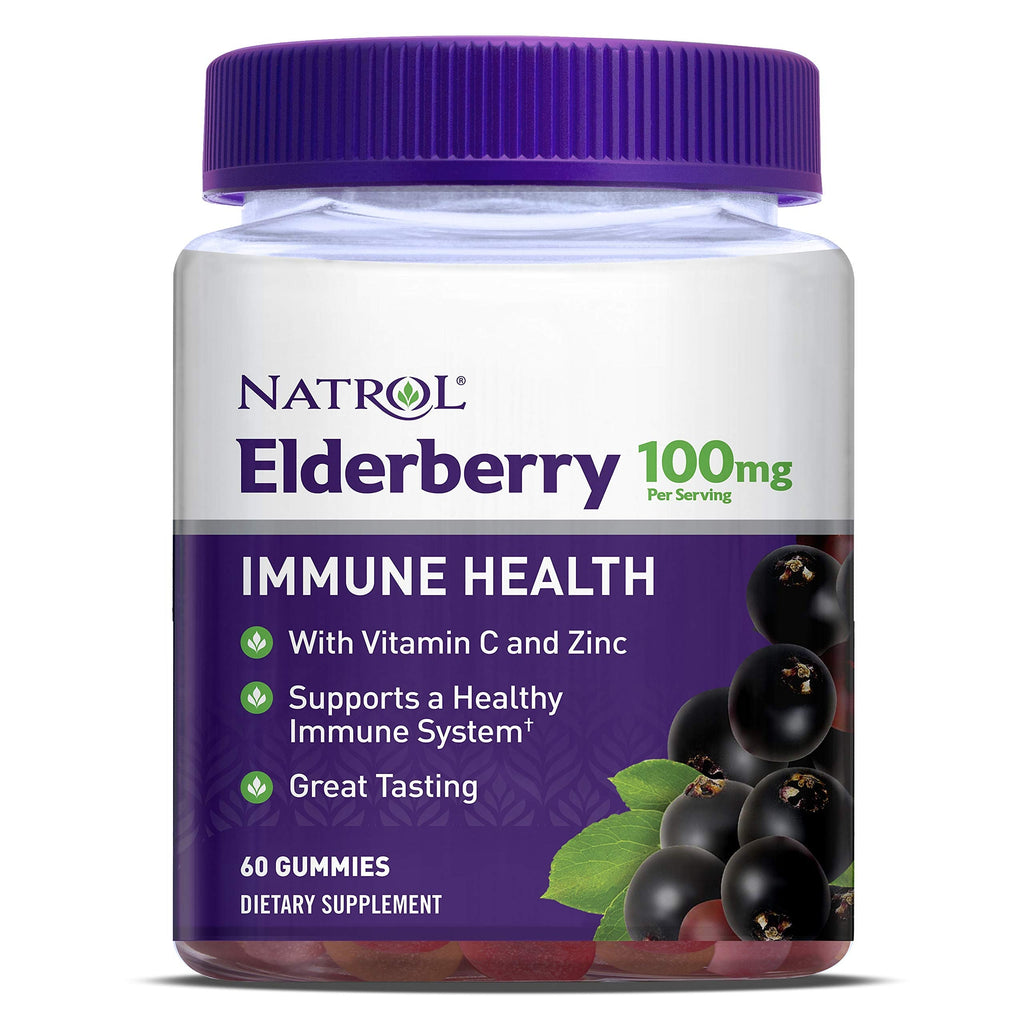 [Australia] - Natrol Elderberry Gummies, with Vitamin C and Zinc, Supplement for Immune Support+, 60 Delicious Gummies 