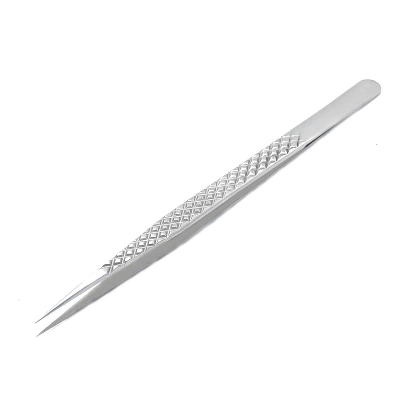 [Australia] - G.S Precision Eyebrow Eyelash Plant Tweezers Hair Remover Nail Beauty Makeup Tool Stainless Steel Pointed Tip With Non Slip Handle ELT-03 