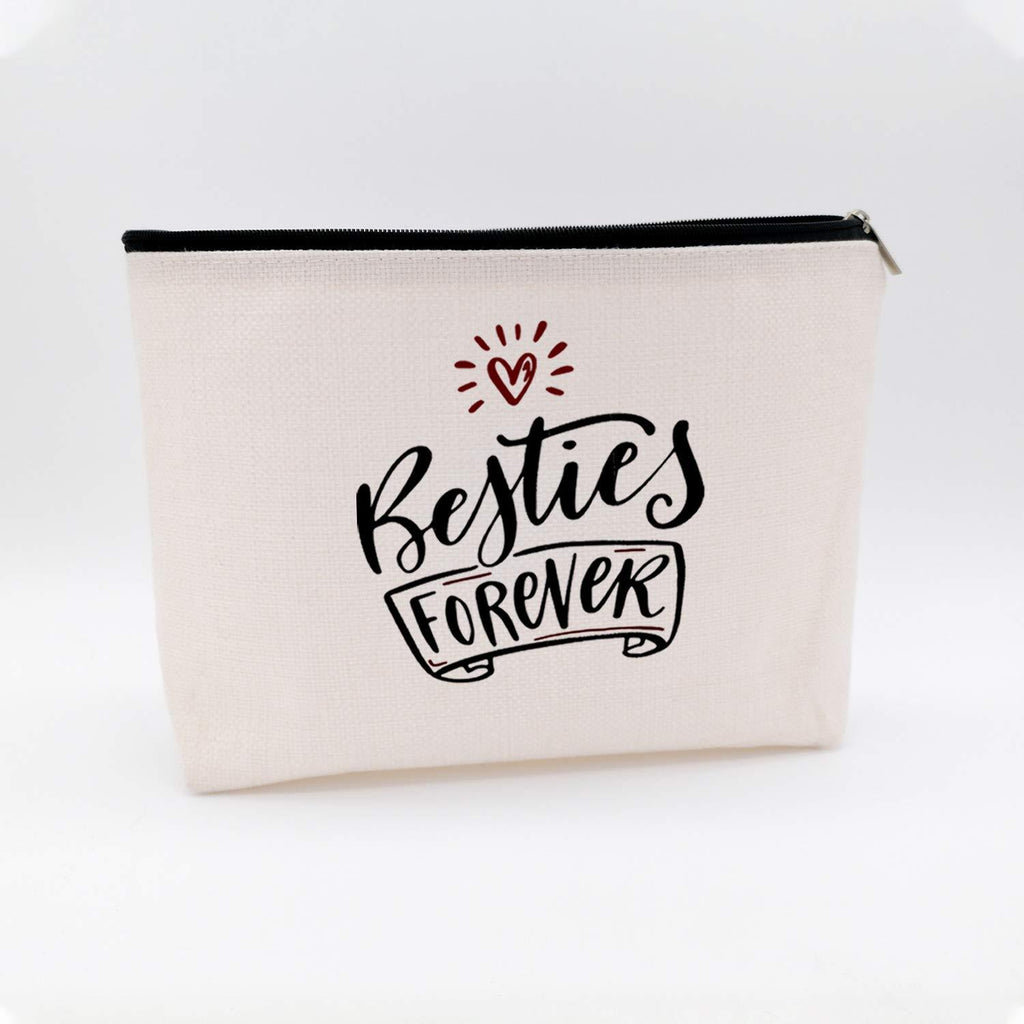 [Australia] - WIEZO-USA Besties Forever,BFF Gifts, for Women Girls Her,Sister Gifts from Sister,Friendship Gifts,Birthday Present,Waterproof Cosmetic Bag Makeup Bag Gift 
