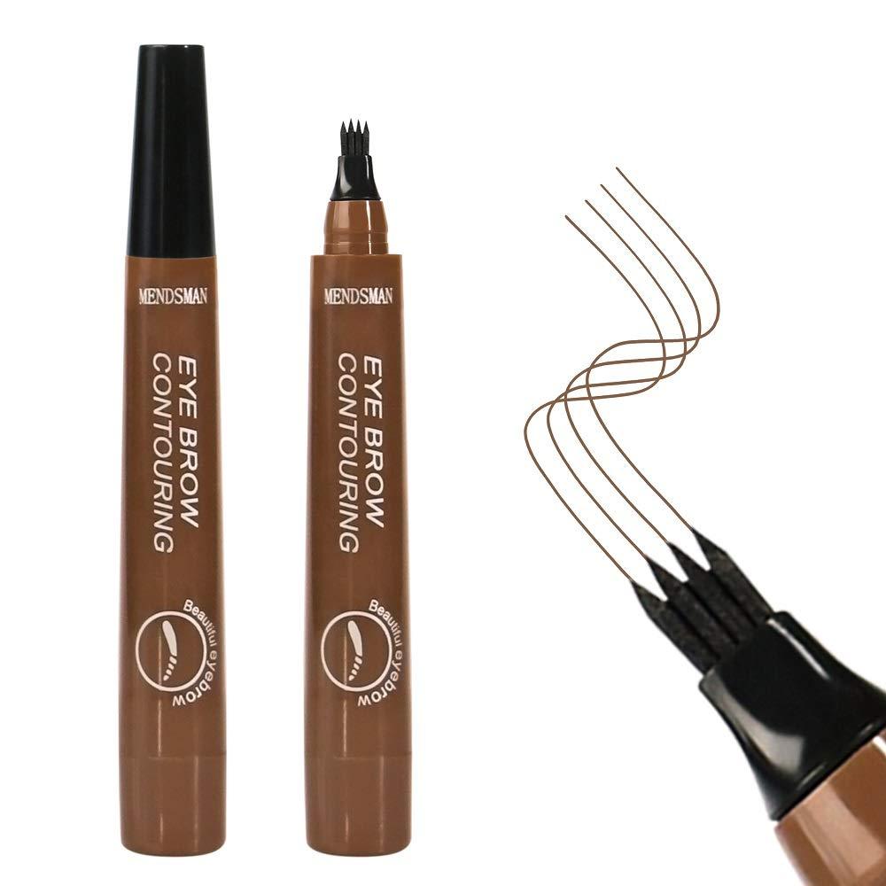 [Australia] - Eyebrow pencil Micro-fork Eyebrow Pencil Four-Point Eyebrow Pencil (dark brown) Send eyebrow brush Make Eyebrows Look More Natural Look More Spiritual And Beautiful dark brown 