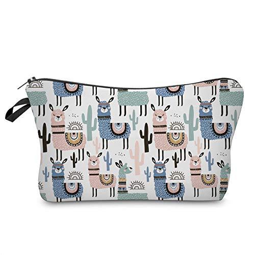 [Australia] - Cosmetic Bag for Women, Roomy Makeup Bags Travel Waterproof Toiletry Bag, Llamas Liamas 