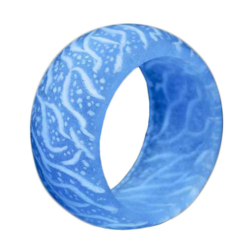 [Australia] - Nanafast Glow Resin Ring Christmas Luminous Ring Toy Gift for Kids Men Women Size 6-11 Blue 