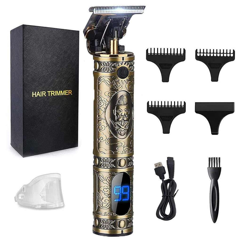 [Australia] - AMULISS Professional Mens Hair Clippers Zero Gapped Cordless Hair Trimmer Professional Haircut & Grooming Kit For Men Rechargeable LED Display 
