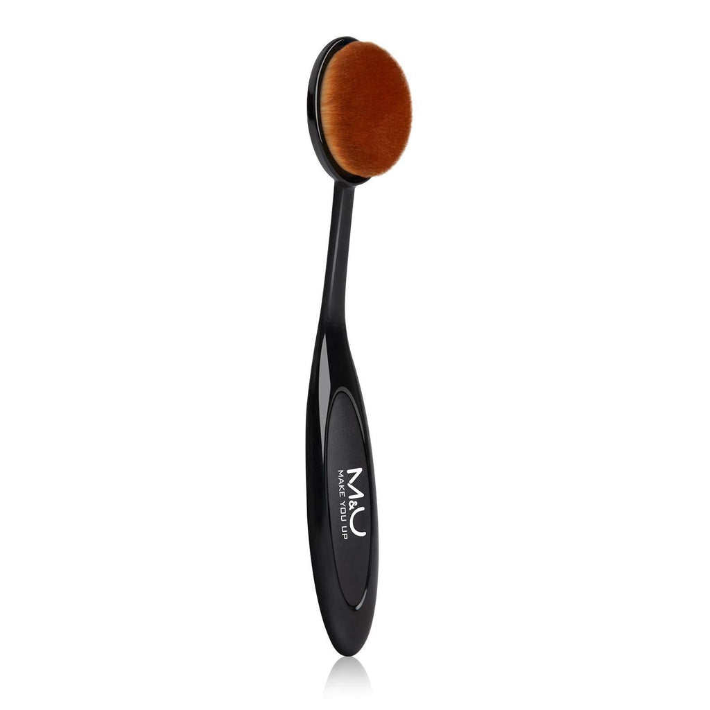 [Australia] - M&U Foundation Brush for Liquid Makeup Oval Foundation Brush, Professional Cosmetic Blending Brush, All for Powder, Cream, Fluid, Moisturizer, Concealer & Contour 7.5*1.6*1.1 Inch 
