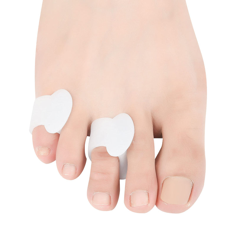 [Australia] - Hoogoo Pinky Gel Toe Separators, Silicone Toe Spacers, Small Toe Protector Spreader, Cushions for Curled Overlapping Separate Toe Correct 